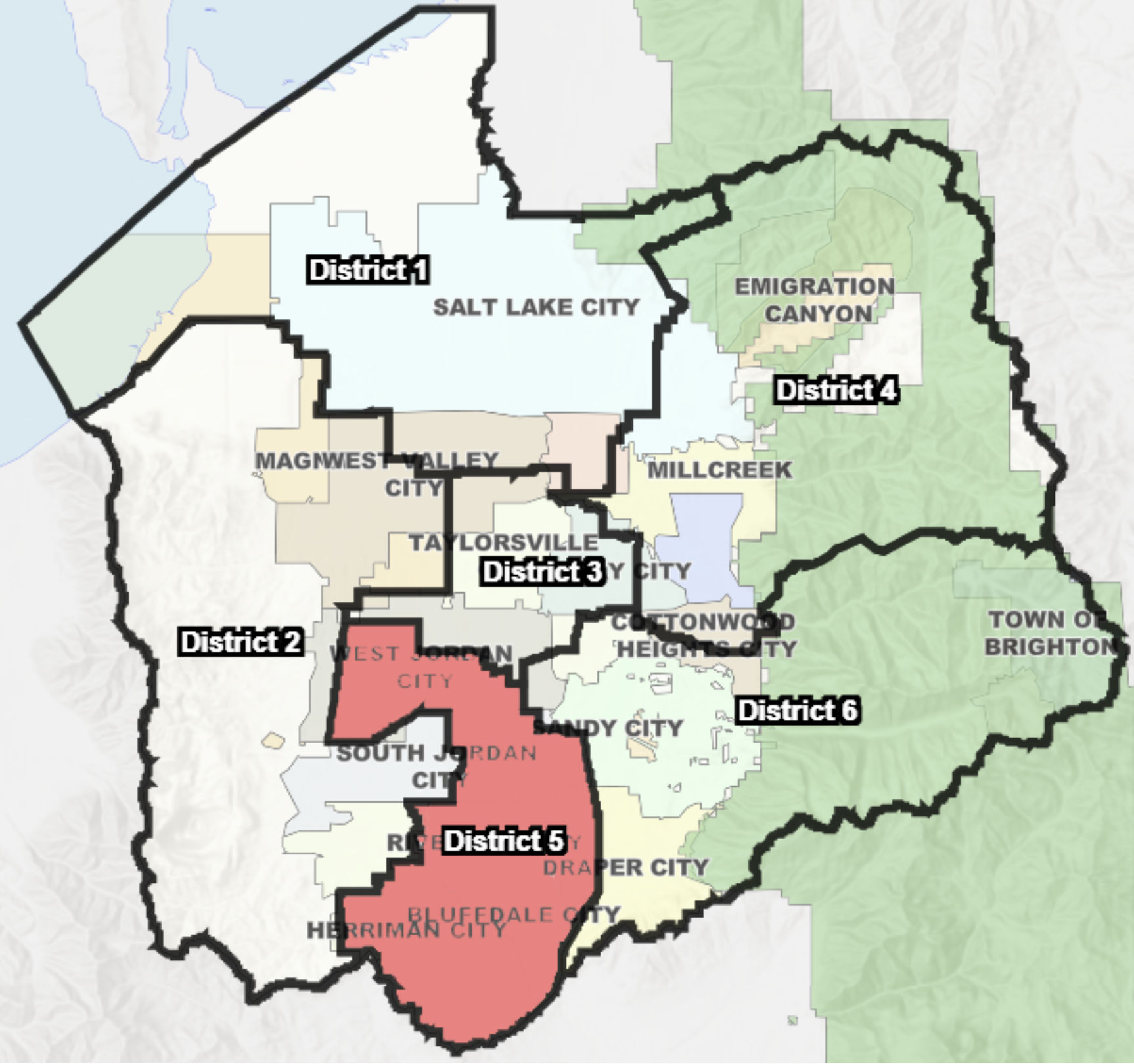 Salt Lake County Council District 5 map